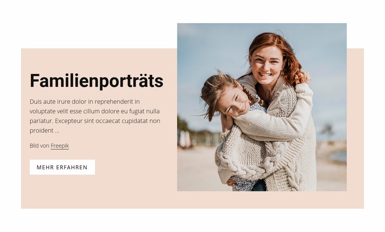 Studio Familienporträts Website Builder-Vorlagen