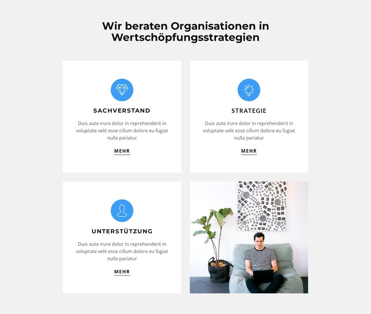 Funktionen und Fotos WordPress-Theme