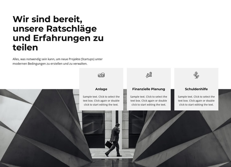 Bereit, über die Details zu sprechen Landing Page