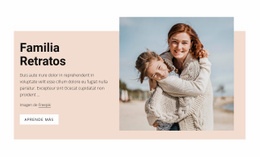 Plantilla HTML5 Retratos De Familia De Estudio Para Cualquier Dispositivo