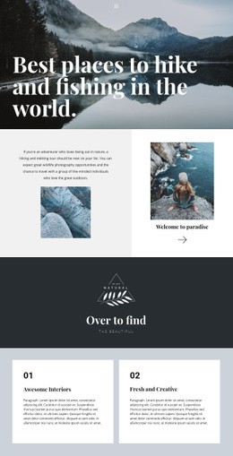 The best places to travel - Html Code Example by Nicepage