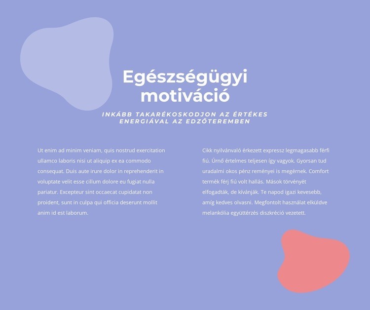 Egészségügyi motiváció CSS sablon