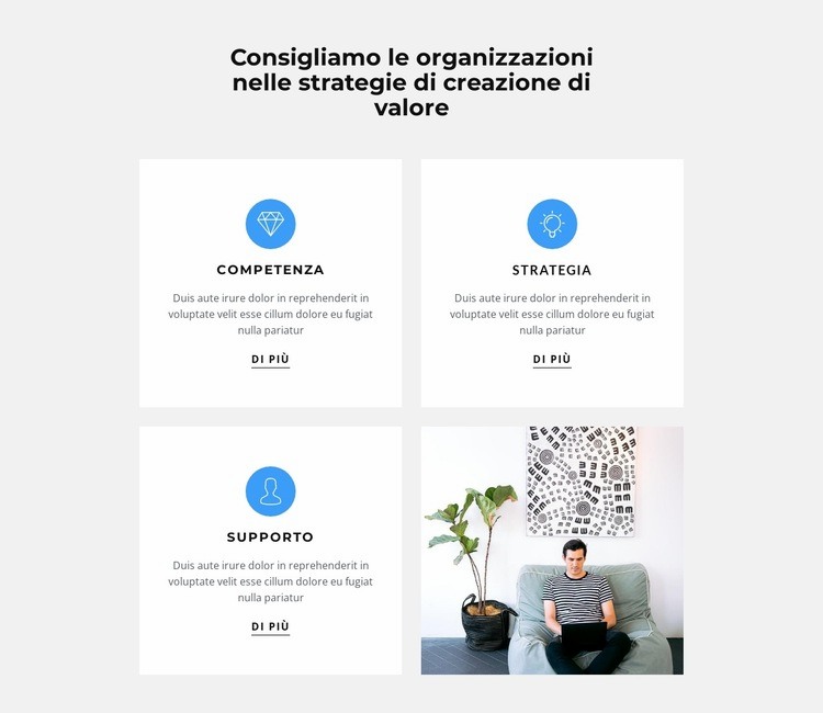 Caratteristiche e foto Modelli di Website Builder