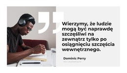 Opinia Głównego Dewelopera - Prosty Szablon HTML