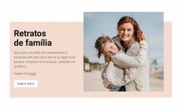 Construtor De Sites Mais Criativo Para Retratos De Família Em Estúdio