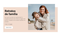 Retratos De Família Em Estúdio - Modelo De Página HTML