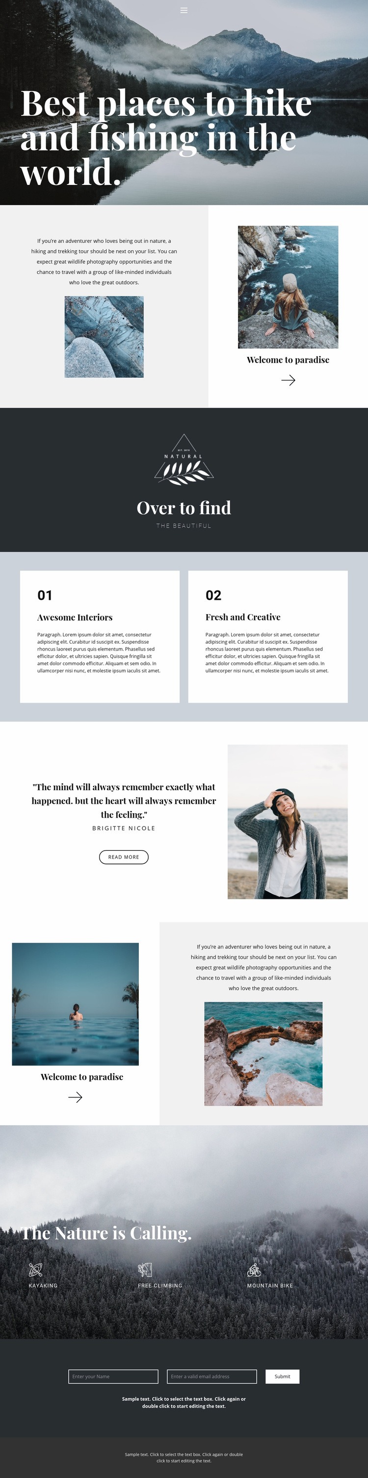 The best places to travel Squarespace Template Alternative