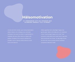 Hälsomotivation - Responsiv HTML5-Mall