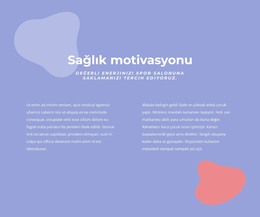 Sağlık Motivasyonu - HTML Sayfası Şablonu