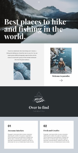 The Best Places To Travel - HTML Page Template
