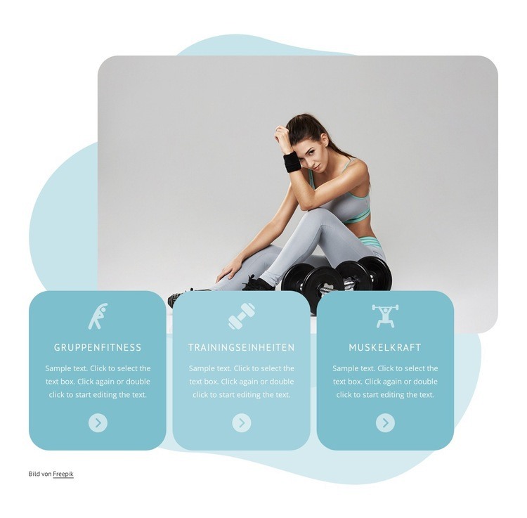 Premium fitness club Website Builder-Vorlagen