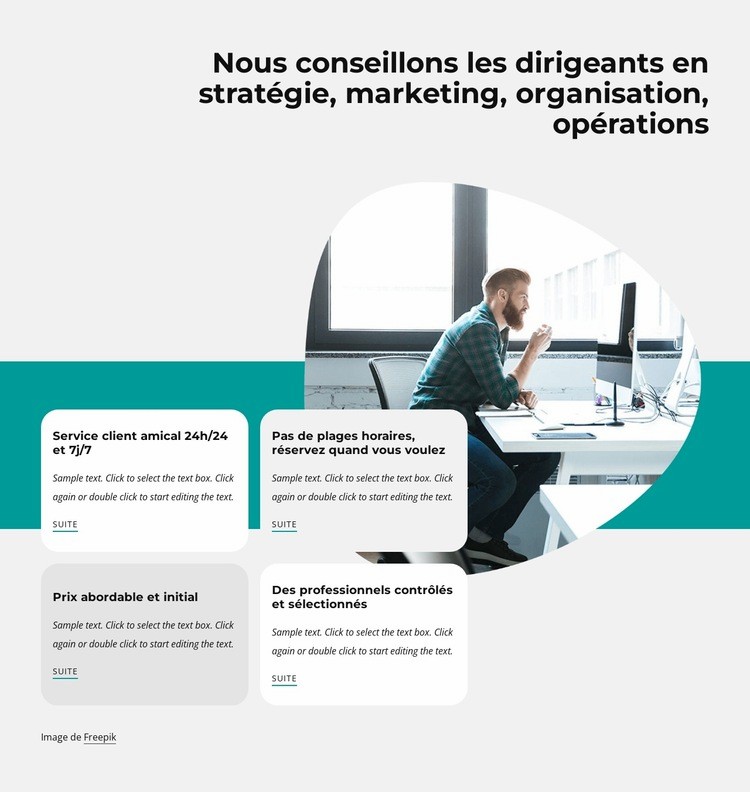 Cabinet mondial de conseil aux entreprises Modèles de constructeur de sites Web