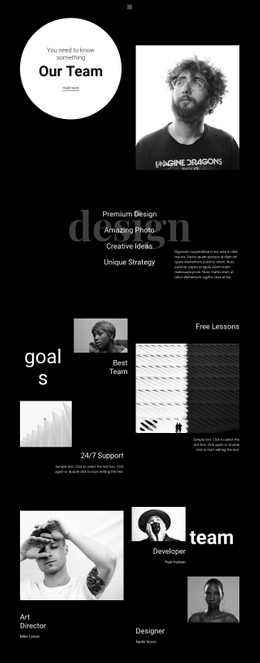 Design And Development Team - Free Homepage Design