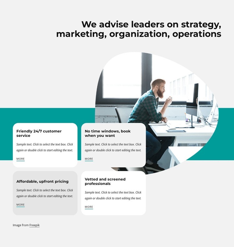 Global business advisory firm Homepage Design