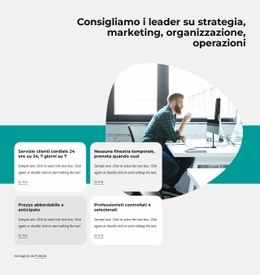 Società Di Consulenza Aziendale Globale - Mockup Di Sito Web Multiuso