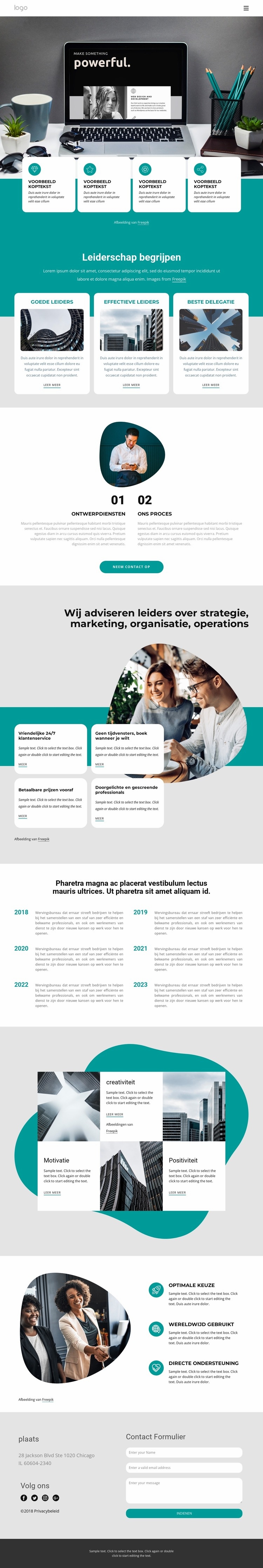 Leiderschapsadviseurs Website mockup