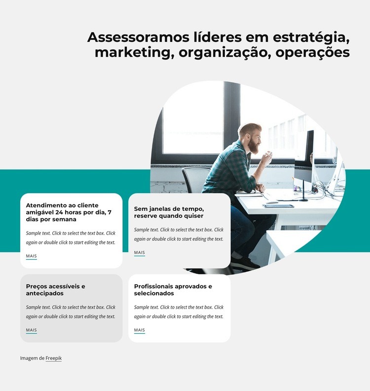 Empresa de consultoria de negócios globais Construtor de sites HTML