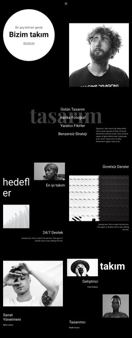 Tasarım Ve Geliştirme Ekibi - HTML Sayfası Şablonu