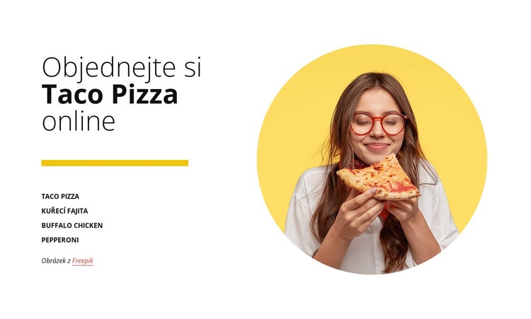 Objednejte si pizzu online Webový design