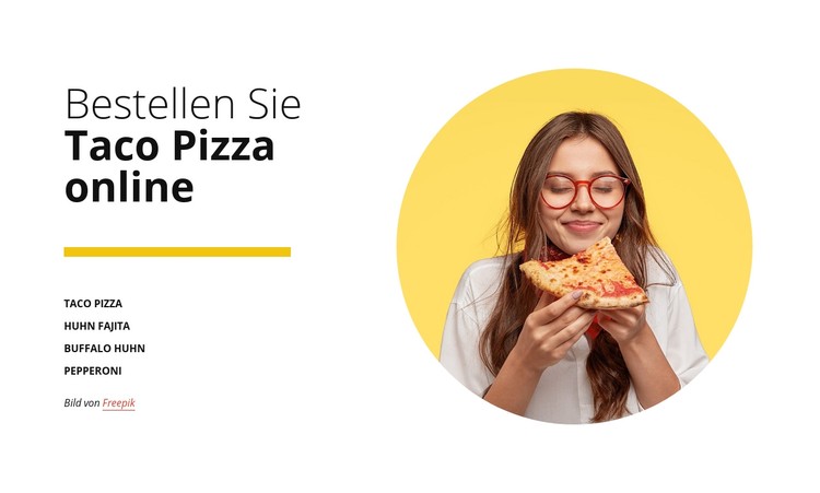Pizza online bestellen CSS-Vorlage