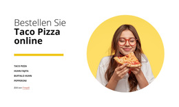 Website-Layout Für Pizza Online Bestellen