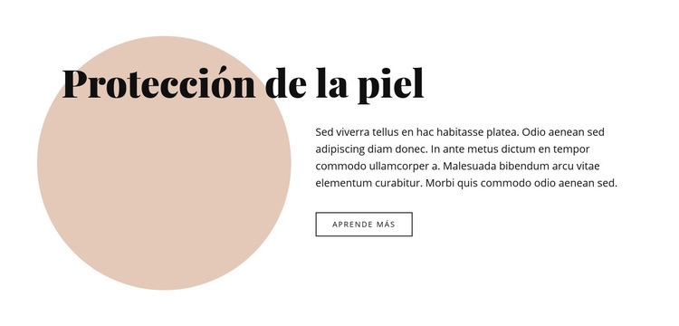 Texto con un círculo en forma Diseño de páginas web