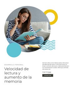 Maqueta De Sitio Web Más Creativa Para Cursos De Lectura Rápida