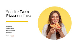 Diseño Del Sitio Web Para Pedir Pizza En Línea