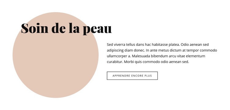 Texte avec forme de cercle Conception de site Web