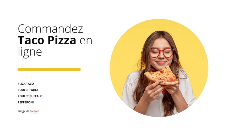 Commander une pizza en ligne Conception de site Web
