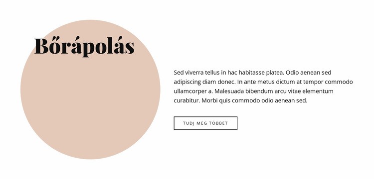 Szöveg kör alakú Weboldal sablon