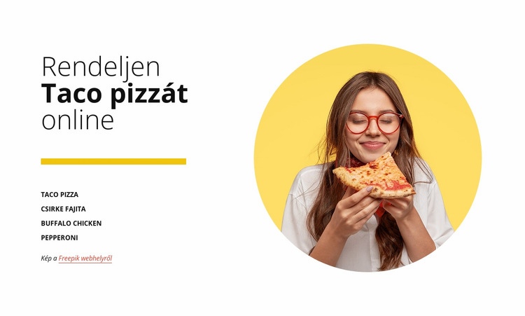 Rendeljen pizzát online Weboldal sablon