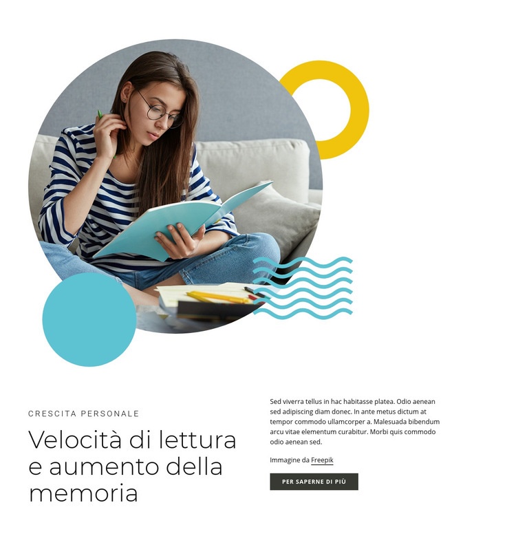 Corsi di lettura veloce Costruttore di siti web HTML