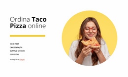 Ordina La Pizza Online - Ispirazione Per Il Mockup Del Sito Web