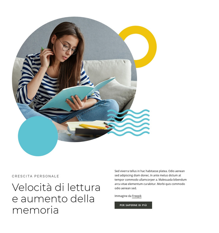 Corsi di lettura veloce Modello HTML