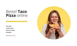 HTML5 Responsief Voor Bestel Pizza Online