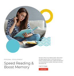 Speed Reading Courses - Simple One Page Template