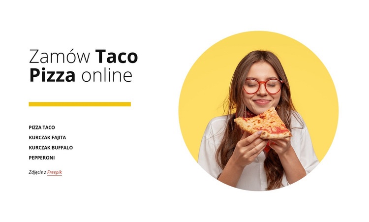 Zamów pizzę online Szablon jednej strony