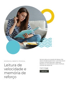 Design De Site Pronto Para Uso Para Cursos De Leitura Rápida