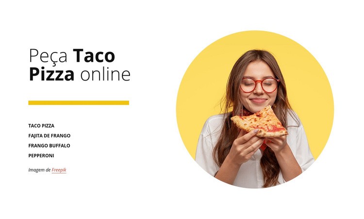 Peça pizza online Design do site
