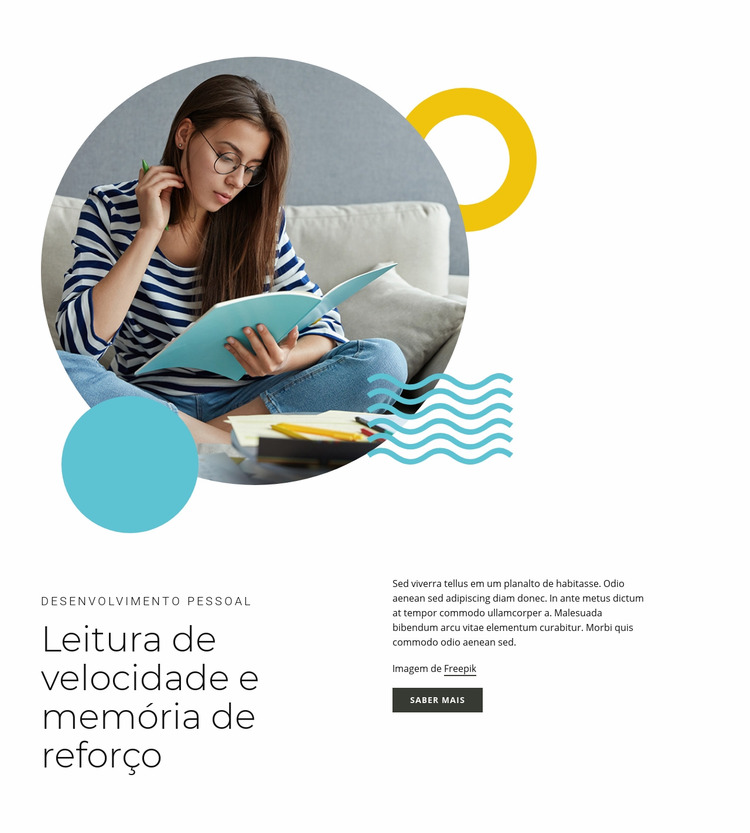 Cursos de leitura rápida Template Joomla