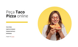 Layout Do Site Para Peça Pizza Online