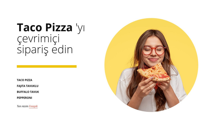 Online pizza sipariş edin HTML Şablonu