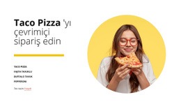 Online Pizza Sipariş Edin Bir Sayfa Şablonu
