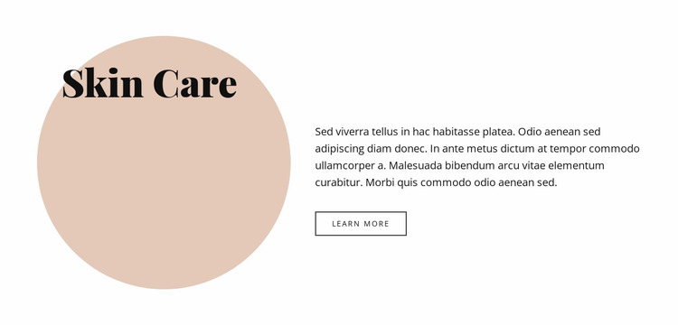 Text with circle ahape Website Mockup