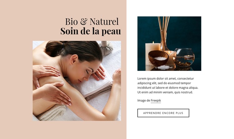 Soins de la peau bio Modèle CSS