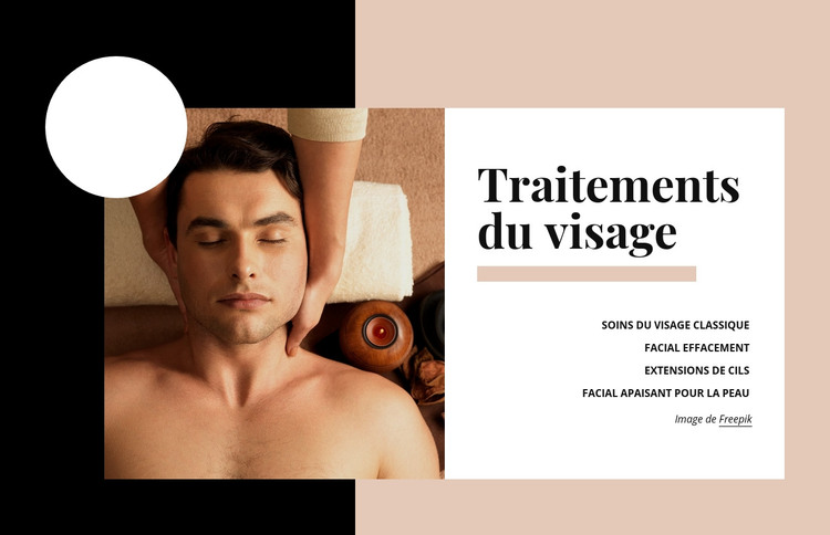 Traitements de la peau Modèle HTML