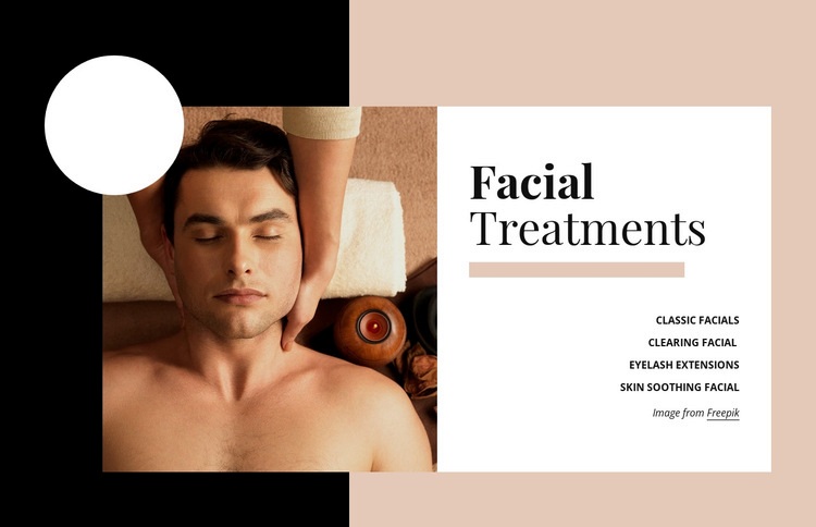 Skin Treatments Homepage Design