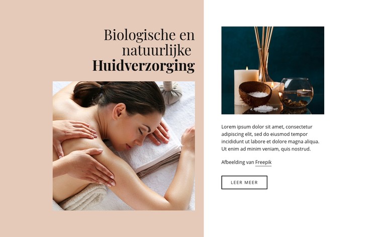 Biologische huidverzorging CSS-sjabloon