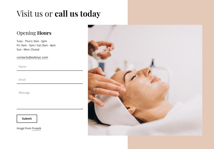 Visit us today Template